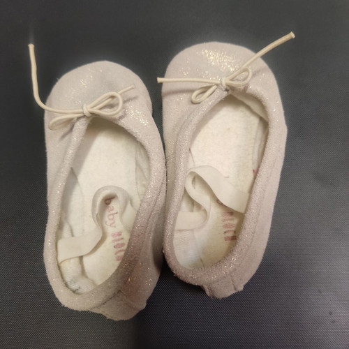 Baby Bloch leather baby ballerinas with glitter, like new, 6-12 months