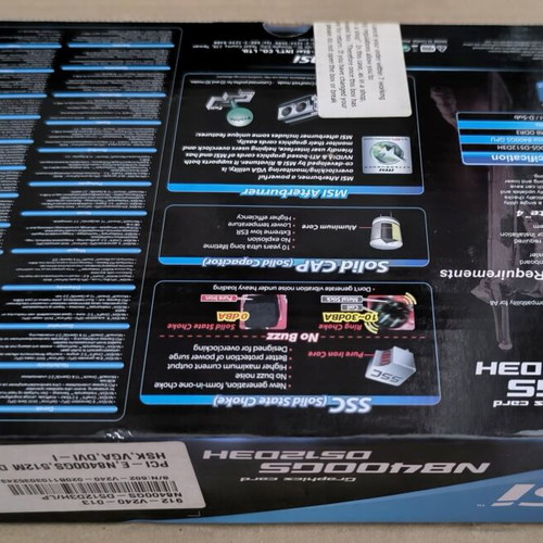 MSI N8400GS graphics card sealed, new