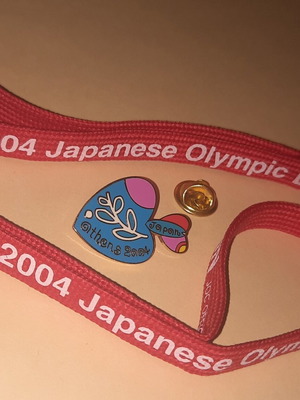 Olympic Games Athens 2004 Japanese Paralympic Pin "RRR" and Olympic Lanyard 2004 new
