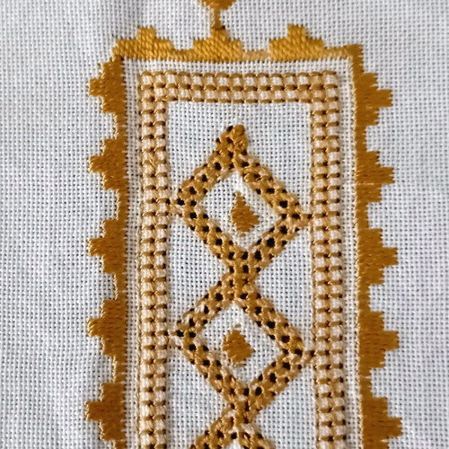 Cross embroidery new with karsaniki stitch on etamine fabric