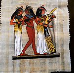  Τρία παπυράκια ζωγραφισμένα στο χέρι, με μοτίβα αρχαίας Αιγύπτου