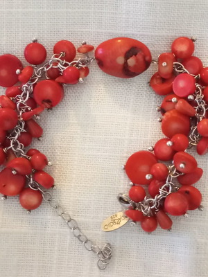 Silver 925 bracelet with coral like new, Gregio adjustable