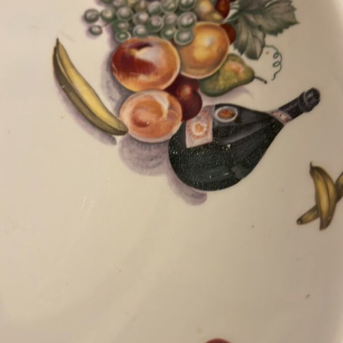 Serving Platter used, summer design, 32 cm diameter