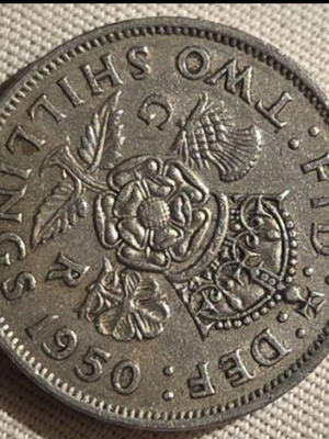 Two Shillings 1950 British coin George VI