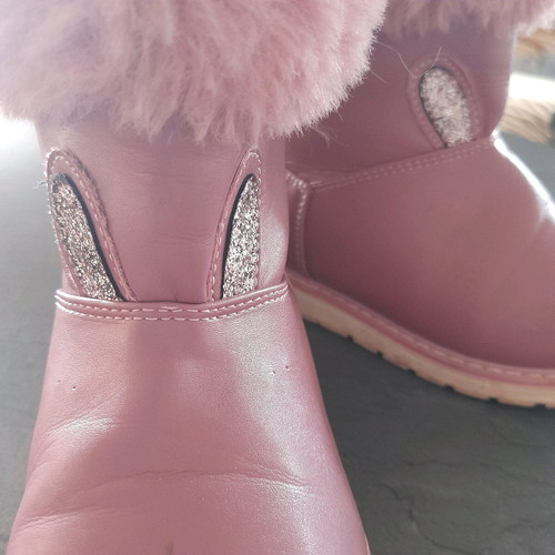 Boots with fur used, size 30, pink