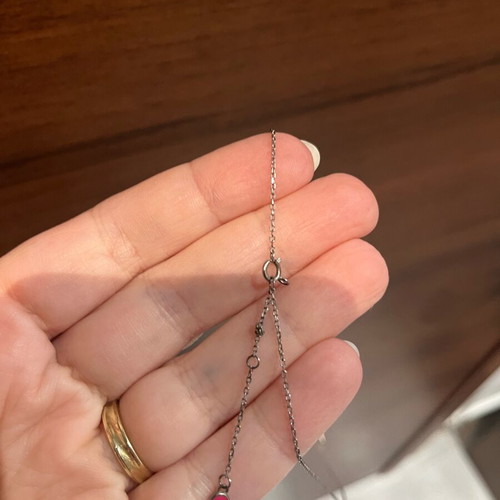 Necklace with infinity design like new, silver