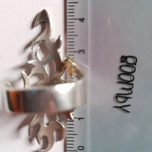 Silver 925 Gothic Tribal ring open adjustable new