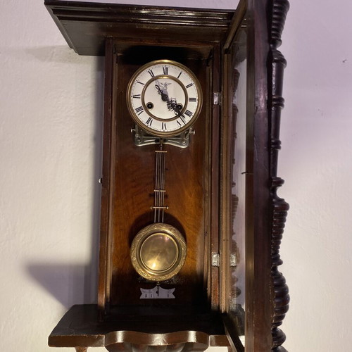 FMS Friedrich Mouthe German wall clock used, vintage