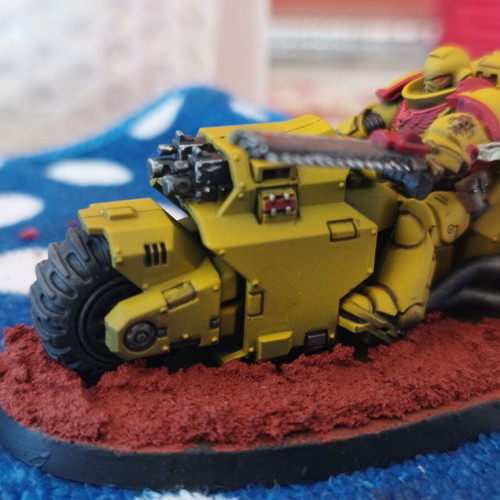 Space Marine Imperial Fists Outriders squad, 3 figures