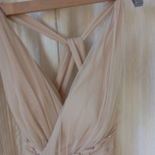 Ancient Greek dress with beige tulle, like new