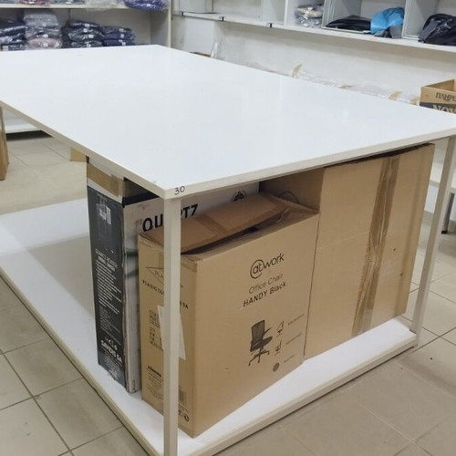 Workbench double used with 25 mm melamine 216.5x130x94.5 cm