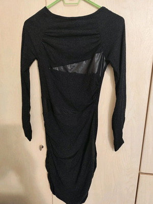Benissimo dark gray mini dress with long sleeves like new