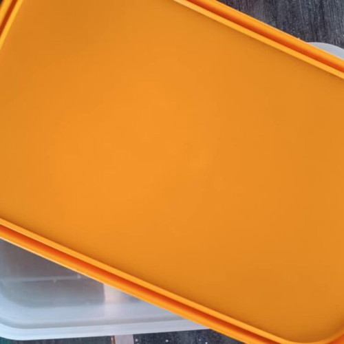 Tupperware rectangular food storage container used