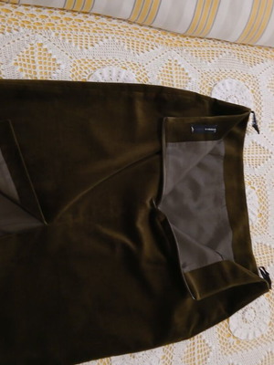 Velvet skirt green olive Fidele size medium new