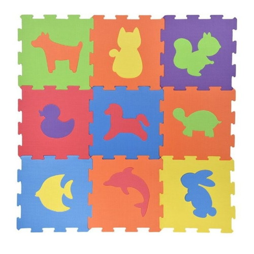 Children's floor puzzle animals like new 31.5x31.5cm 9 pieces