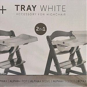 Δίσκος καρέκλας φαγητού Alpha+ HAUCK white