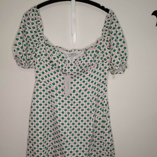 Mini dress tunic Glamorous Collection new, white with pink-green floral