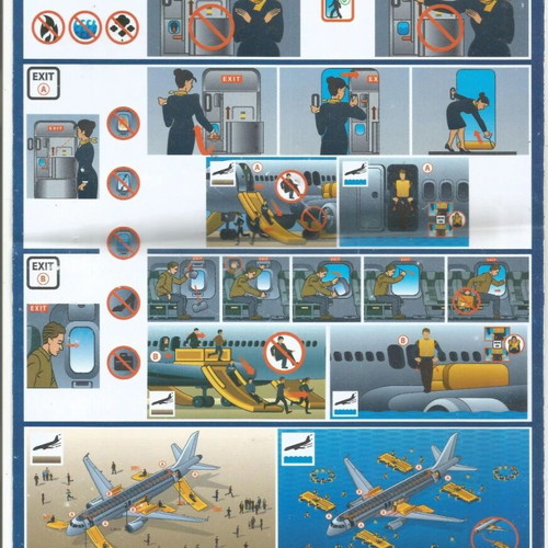 Pegasus Airlines A320 Safety Card new