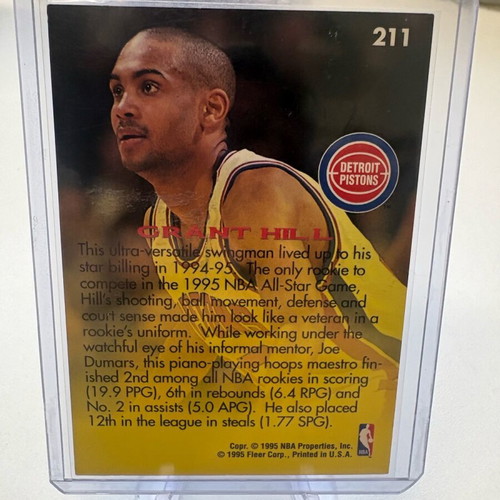 NBA card Grant Hill rookie Fleer 1995 like new
