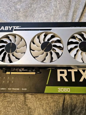 Gigabyte RTX 3080 Vision OC 10GB graphics card, original box, repasted