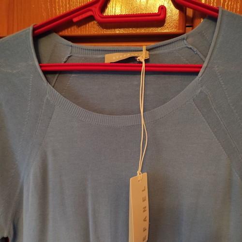 Stefanel cotton dress new, blue royal, size L
