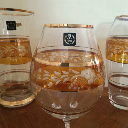 Vintage crystal vases 23 cm and 22 cm like new