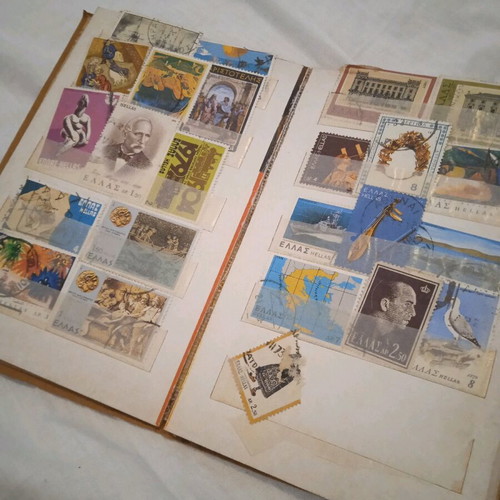 Stamp album used with old stamps