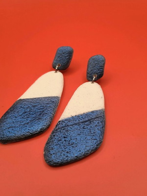 Handmade polymer clay dangle earrings new with stainless steel stud
