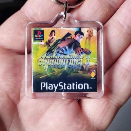 Syphon Filter 3 PS1 keychain new acrylic
