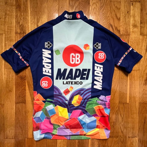 Mapei professional team cycling jersey used, size M