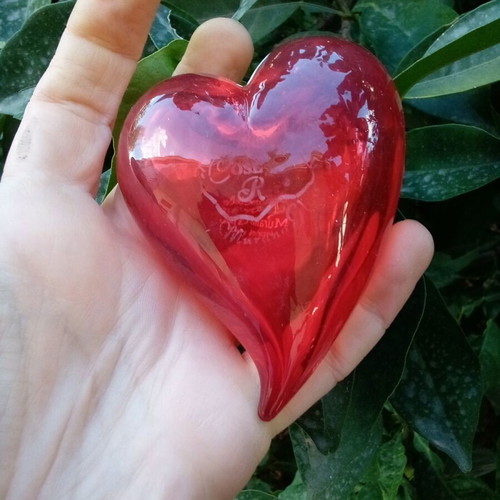 Murano glass heart used with 925 silver detail