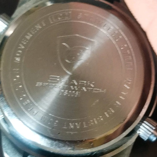 Men's Shark Sport Watch used, dual time analog and digital chronograph