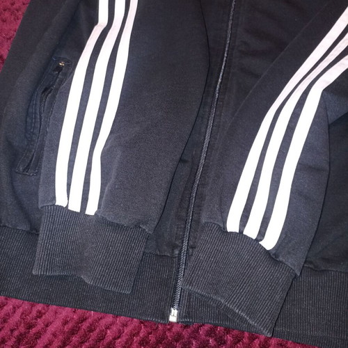 Adidas jacket used, size XXL, with stain and zipper damage