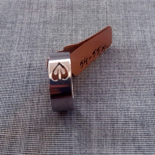 Pik Ring Stainless Steel Silver Color New Size 54-55 mm