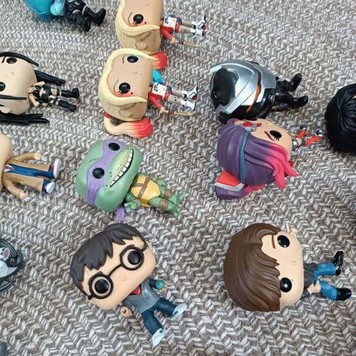 Funko Pop figures used, assorted collection