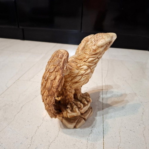 Eagle statue figure vintage, used, stone-like material