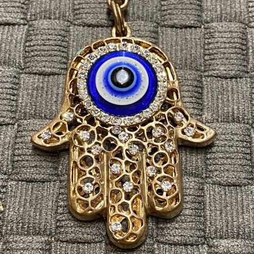 Hamsa Hand Keychain with Rhinestones new