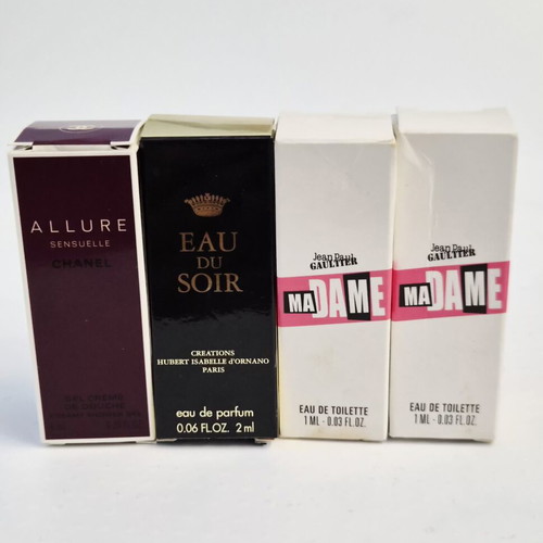 Vintage perfume set 4 pieces Chanel, Sisley, JPG new authentic testers
