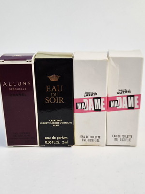 Vintage perfume set 4 pieces Chanel, Sisley, JPG new authentic testers