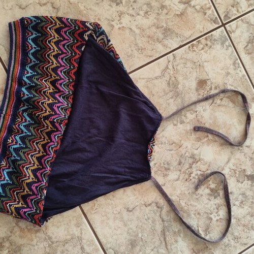 Boho/hoppie halter top Pull & Bear like new, multicolor, size L