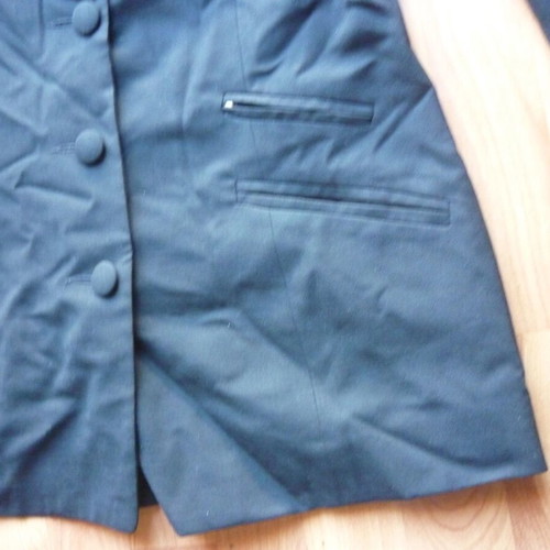 Women's black outing jacket no 38 used, wool polyester lycra