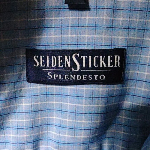 Seidensticker shirt used, turquoise, size L