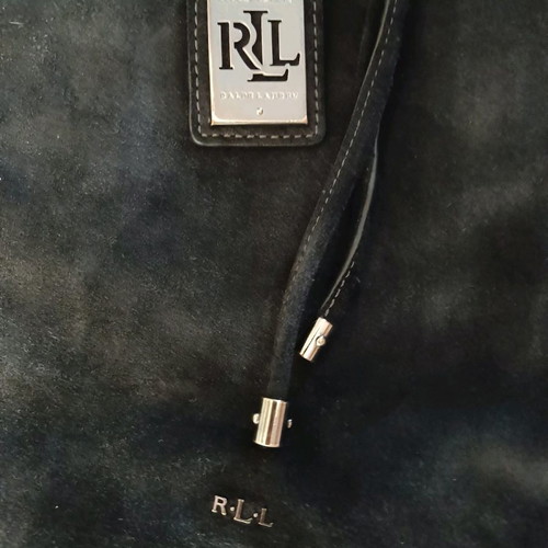 Ralph Lauren suede black bag used, convertible to pouch