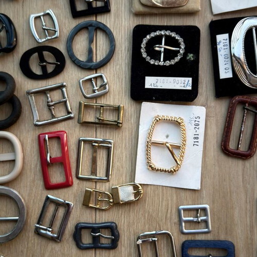 Vintage and retro belt buckles and coat fasteners collection