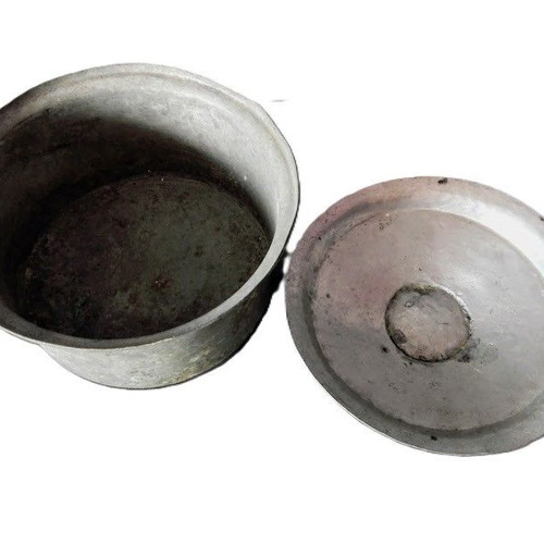 Copper Pot with Lid used, vintage kitchenware 17×12 cm