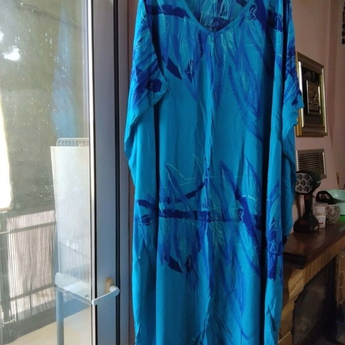 Kaftan dress like new, multicolor turquoise, size XXL
