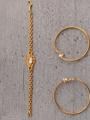 Vintage 1990 jewelry set with camel clutch bag