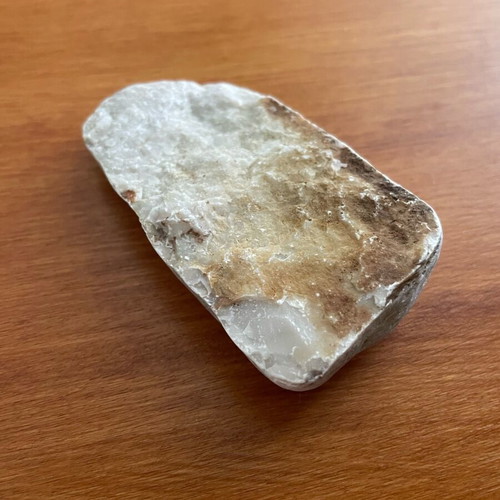 White quartz new with green inclusions