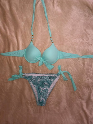 Bikini swimsuit new, turquoise, with beautiful design