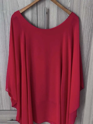 Plus Size Tunic Blouse Red like new